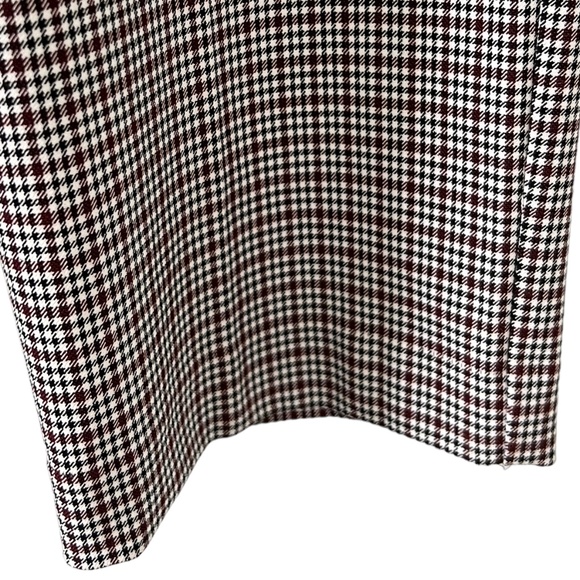 Ann Taylor Factory NEW Black & Burgundy Plaid Ankle Pants Size 14P - Picture 8 of 16
